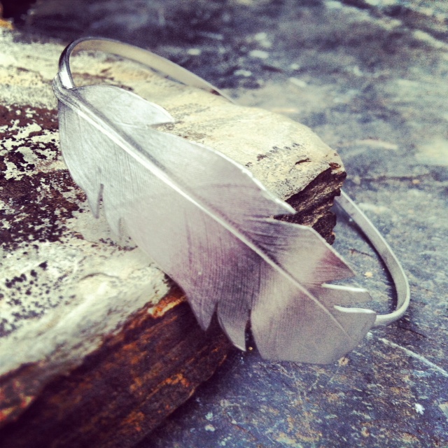 Commissioned feather bracelet. 2014.